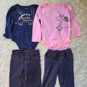 Carter's 24M Navy & Pink Baby Outfit Set